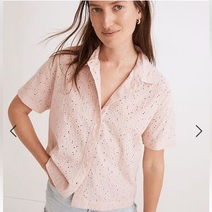 Madewell Eyelet Beachside Shirt in Dream-On Daisies
